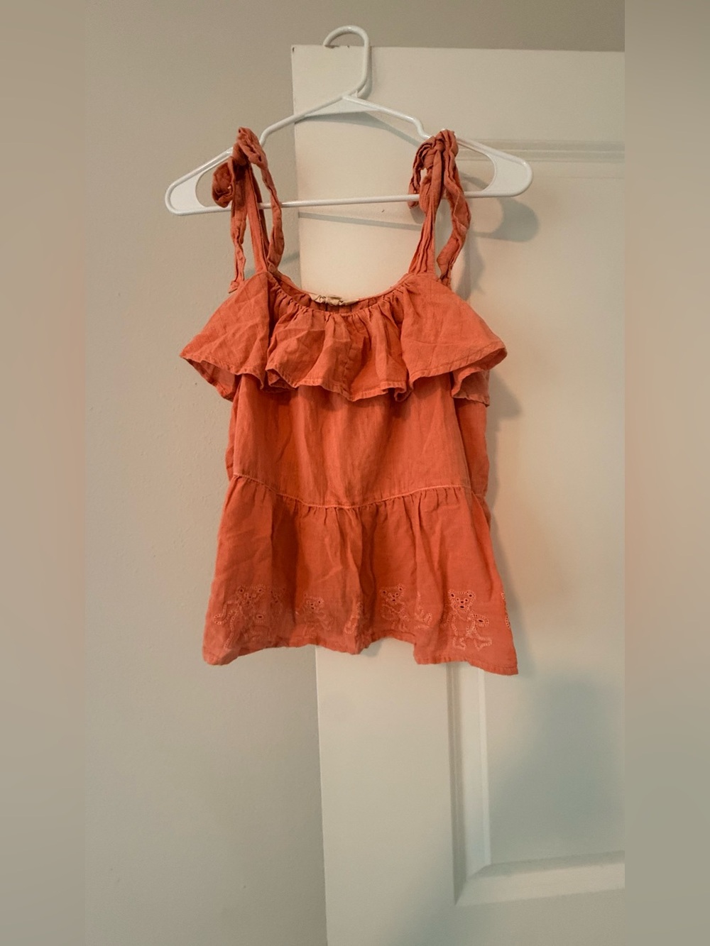 Lucky Brand Coral Tie-Shoulder Ruffle Camisole - Picture 2 of 7